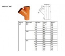 Ramif canal PVC, D 250/160 mm - materiale constructii Cipcosmar Pitesti -1