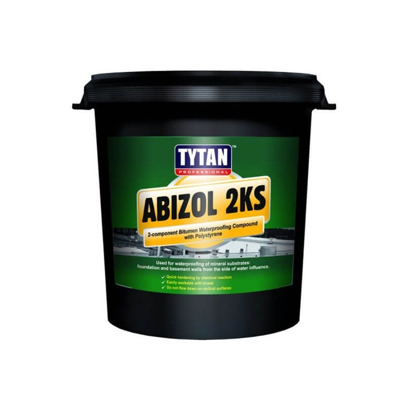 Abizol 2KS 15l, pasta hidroizolatie bitum polimer armat cu fibre, bicomponent