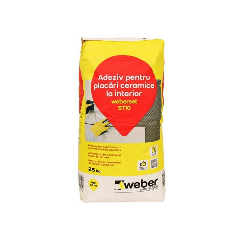 Adeziv pentru placări ceramice la interior Weber ST10 sac 25 kg