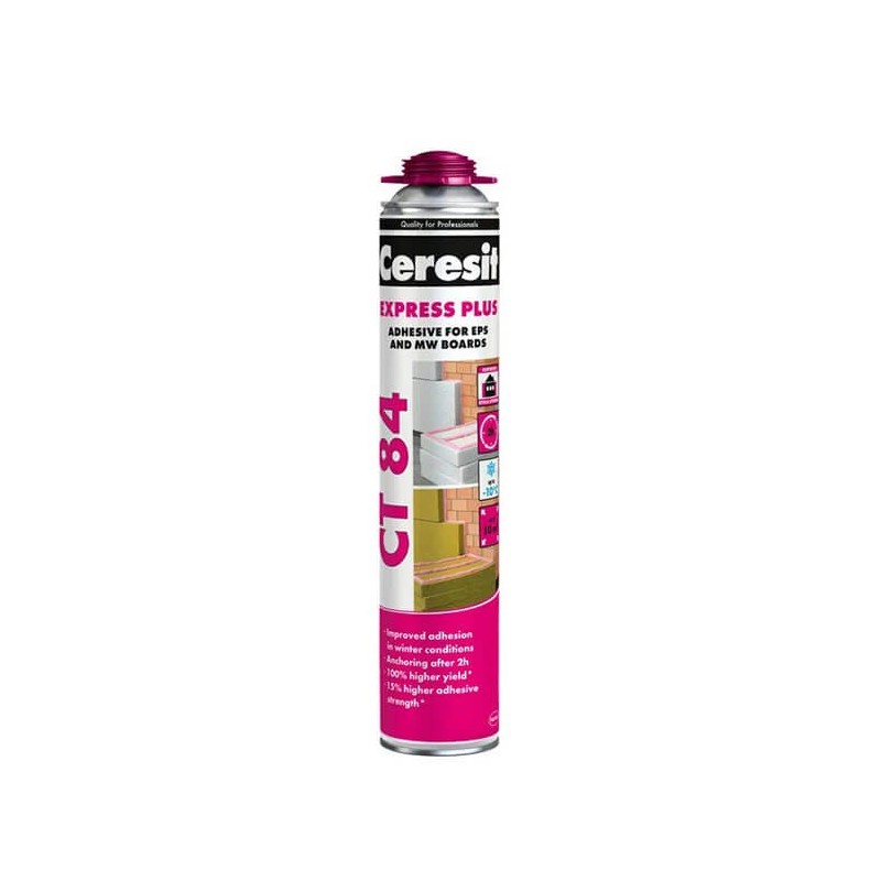 Adeziv poliuretanic Ceresit CT 84 Express Plus, exterior, 850 ml