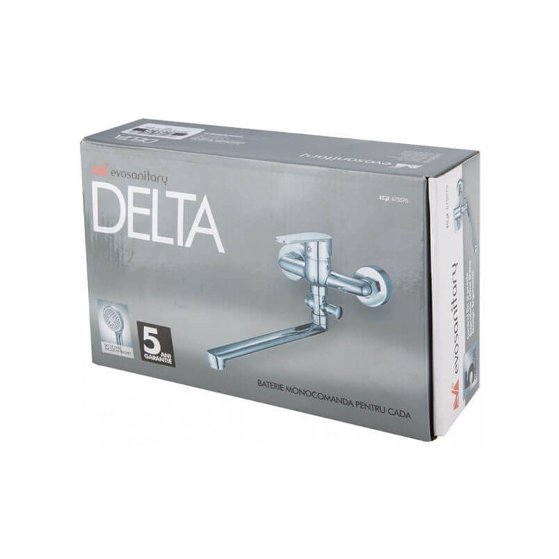 Baterie Delta Cada, pipa lunga, 150 x 90 mm, Evosanitary