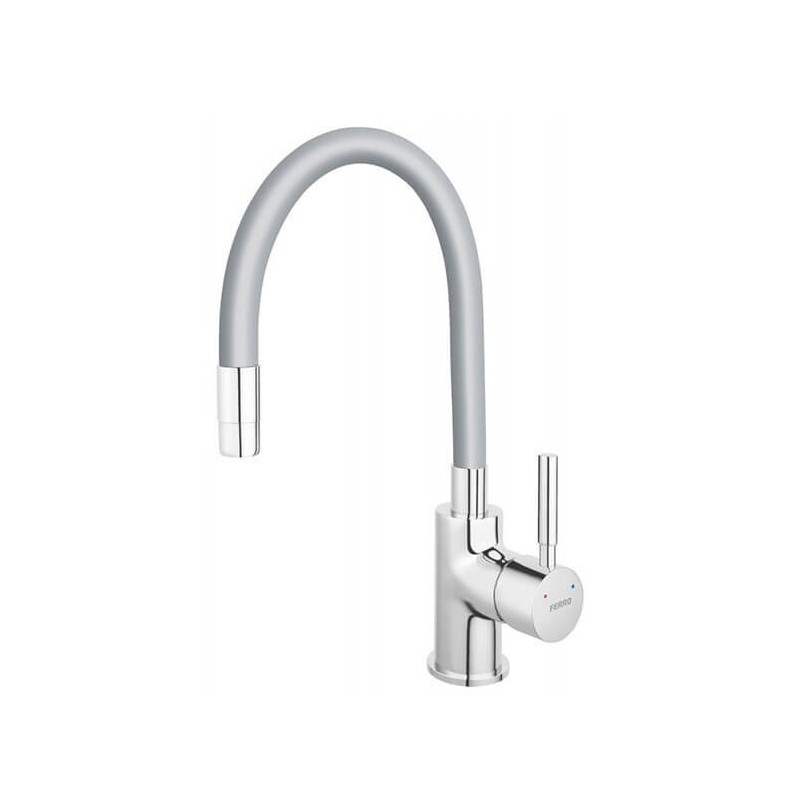 Baterie spalator Ferro BZA4S, crom silver, zumba pipa elastica