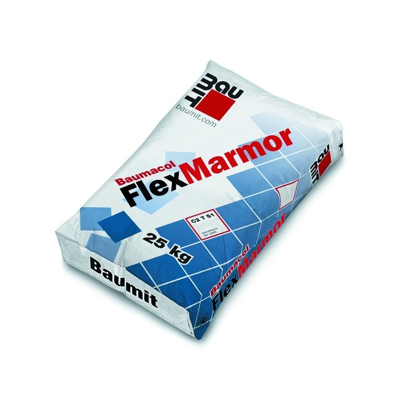 Baumacol FlexMarmor 25 kg, adeziv alb exterior