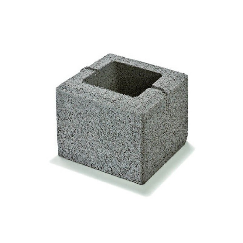 Bloc zidarie gard, 20 x 20 x 16 cm, gri deschis, Rivago