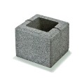 Bloc zidarie gard, 20 x 20 x 16 cm, gri deschis, Rivago