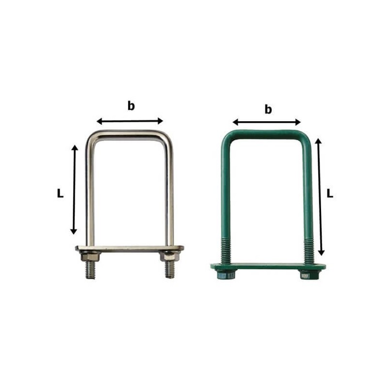 Brida gard verde 50 x 50 mm RAL6005