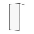 Cabina dus, Larga, tip walk-in, negru, 90 x 200, sticla transparenta