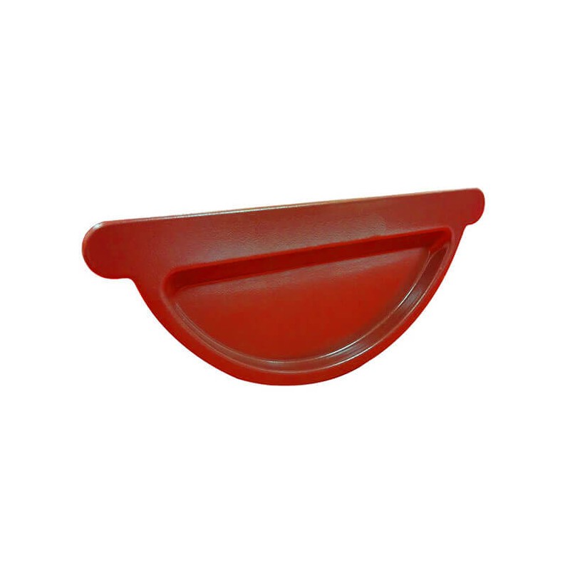 Capac pentru jgheab,  rosu inchis (RAL 3009), D 125 mm