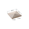 Capac Stâlp Gard Roma 25x25x4cm