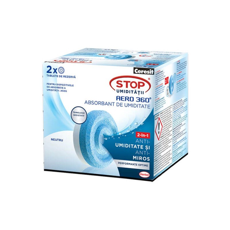 Ceresit Aero 360, tablete rezerva pentru aparatele Aero, 450 g