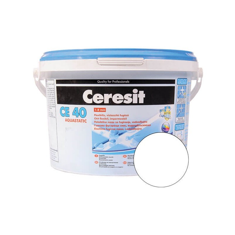 Chit de rosturi gresie si faianta Ceresit CE 40, Alb, aquastatic, 2 kg