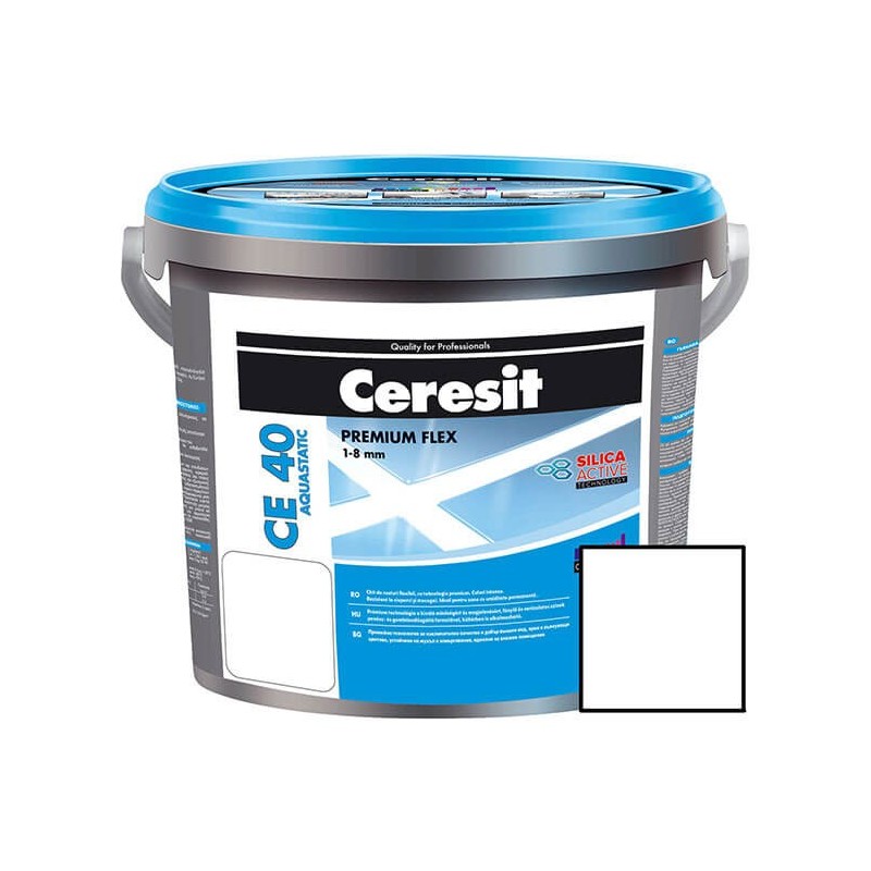 Chit de rosturi gresie si faianta Ceresit CE 40, alb, aquastatic, 5 kg