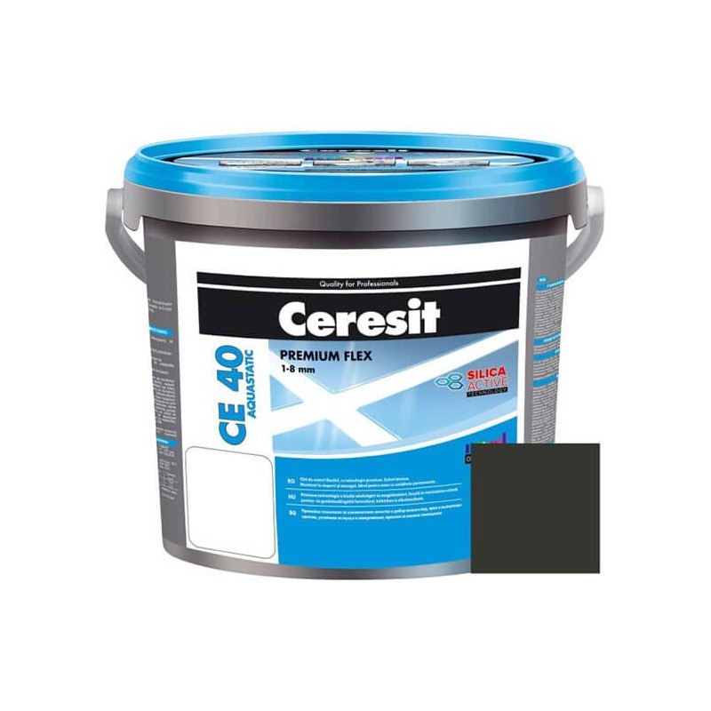 Chit de rosturi gresie si faianta Ceresit CE 40, antracit, aquastatic, 5 kg