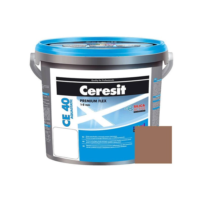 Chit de rosturi gresie si faianta Ceresit CE 40, cacao, aquastatic, 5 kg