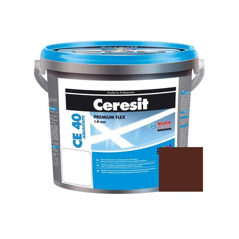 Chit de rosturi gresie si faianta Ceresit CE 40, chocolate, aquastatic, 5 kg