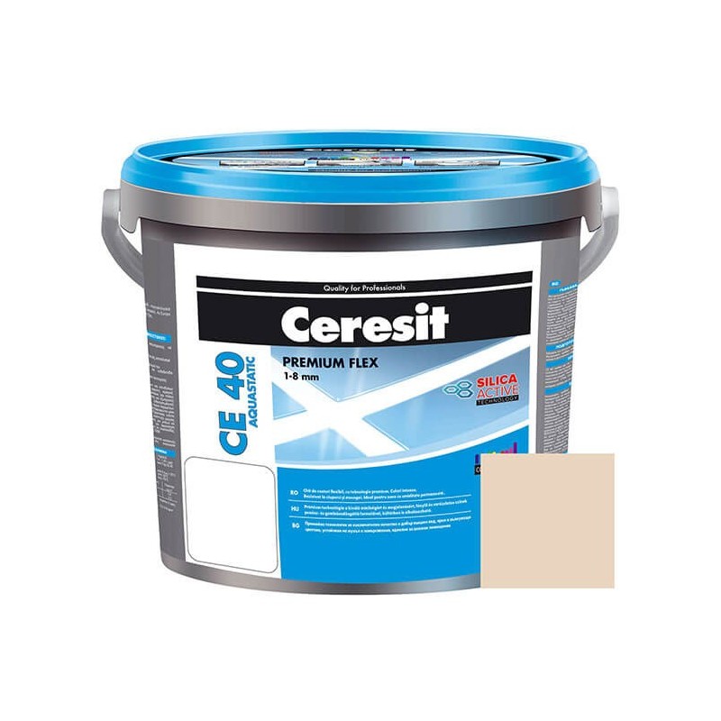 Chit de rosturi gresie si faianta Ceresit CE 40, natura, aquastatic, 5 kg