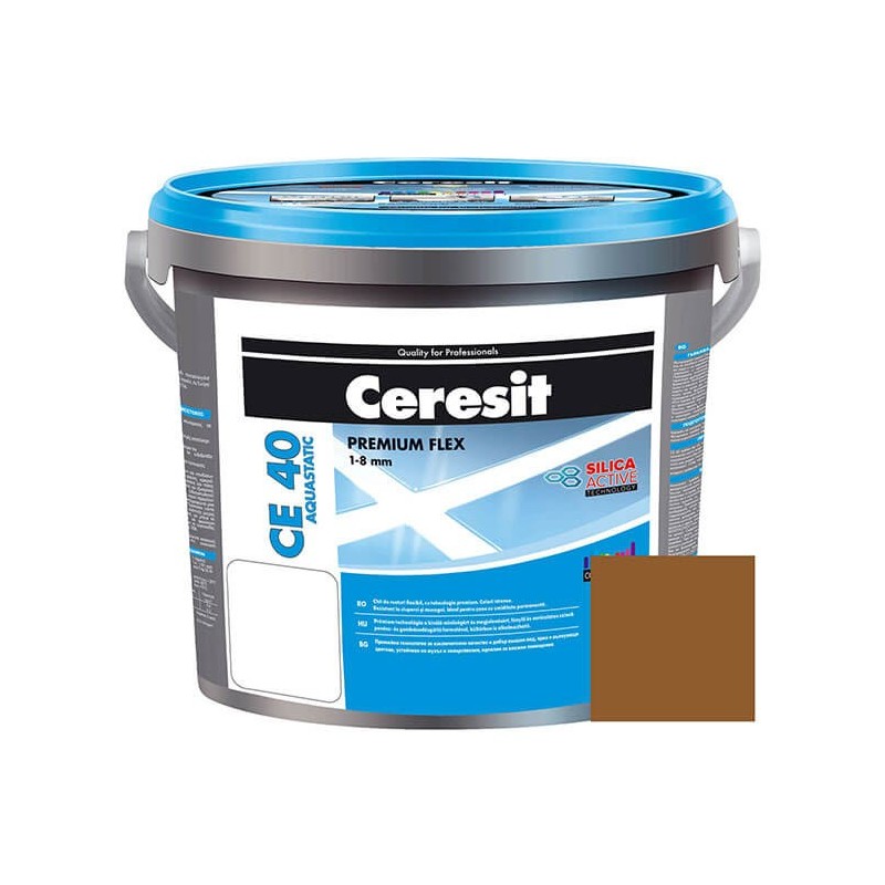 Chit de rosturi gresie si faianta Ceresit CE 40, pamantiu, aquastatic, 5 kg