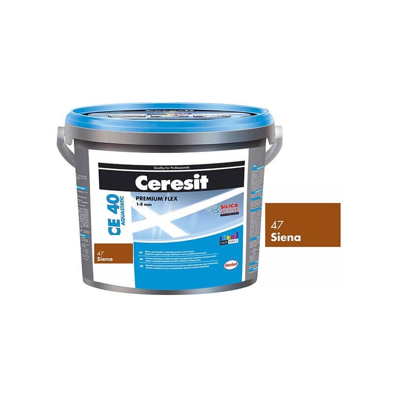 Chit de rosturi gresie si faianta Ceresit CE 40, siena, aquastatic, 5 kg