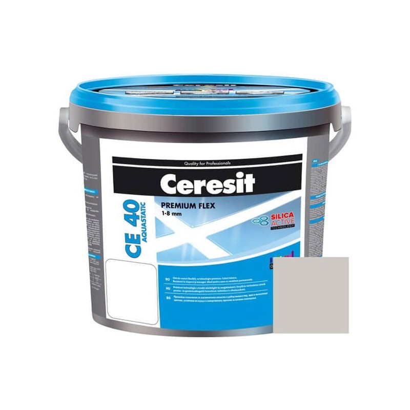 Chit de rosturi gresie si faianta Ceresit CE 40, silver, aquastatic, 5 kg