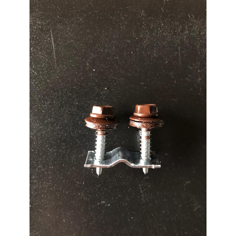 Clema policarbonat RAL 8017