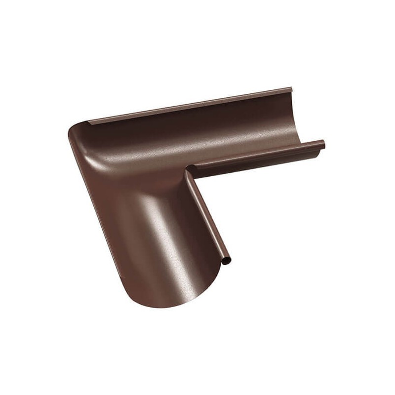 Coltar interior, 90 grade, maro lucios (RAL 8017), 125 mm