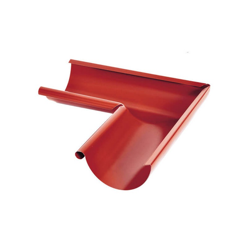 Coltar interior, 90 grade, rosu inchis (RAL 3009), 125 mm