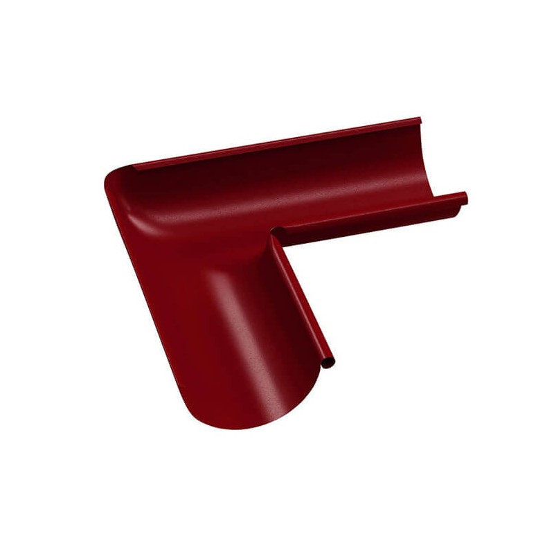 Coltar interior, 90 grade, rosu lucios (RAL 3011), 125 mm