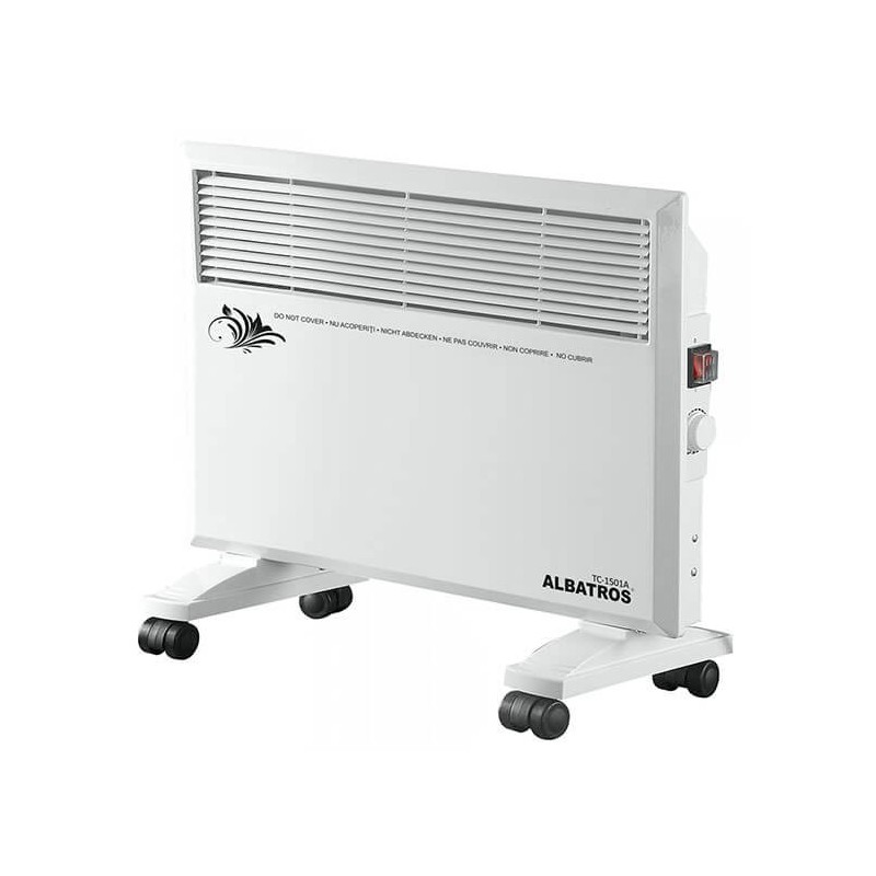Convector electric Albatros TC-1501A, 2 trepte, 1500 W, 560 x 260 x 490 mm, alb