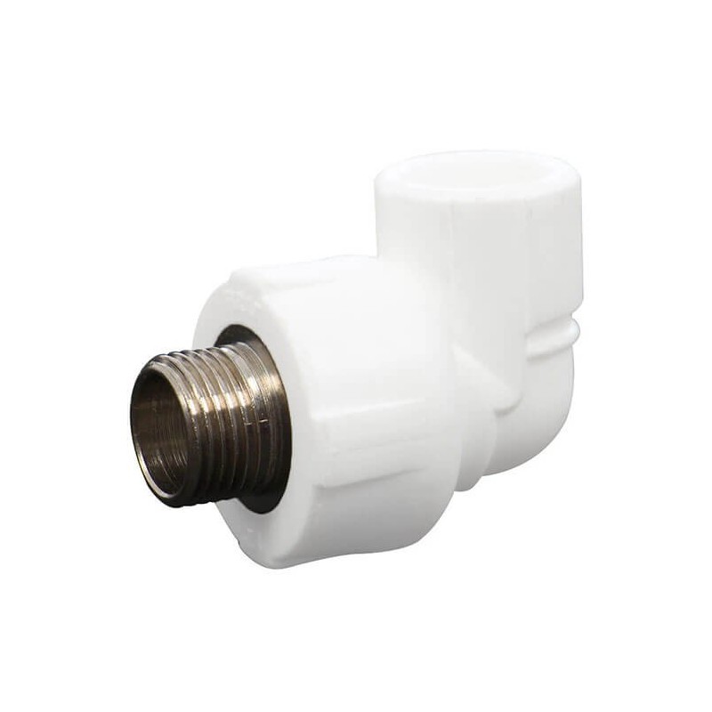 Cot PPR RandomKIT, FE, 20 mm x 1/2", alb, 90 grade