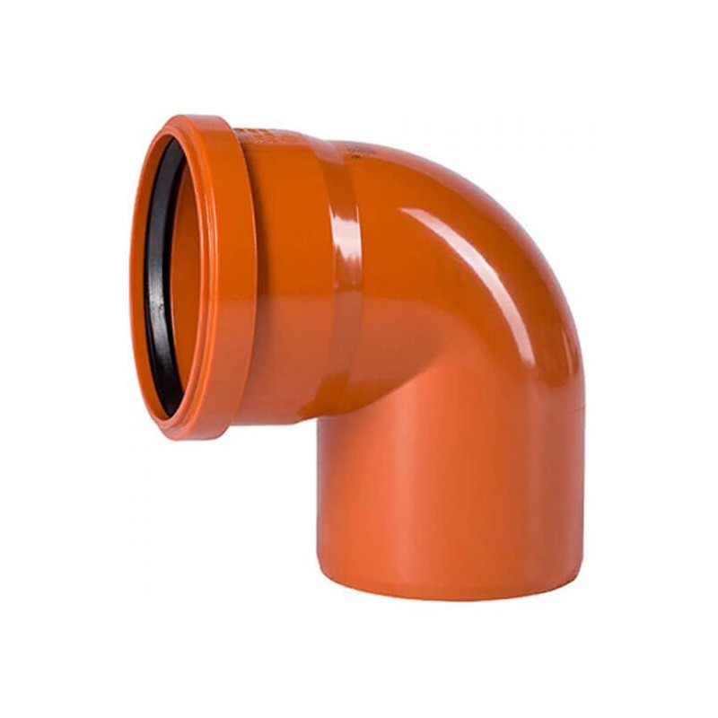 Cot PVC canalizare exterioara cu garnitura, 87 grd, diametru 125 mm