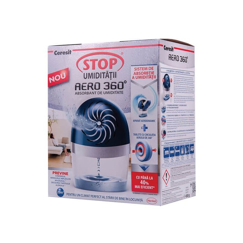 Dezumidificator / aparat absorbtie umiditate Ceresit Pearl, interior, 450 gr