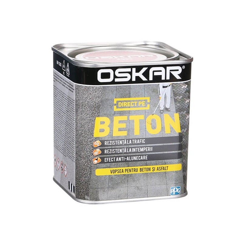 Email Oskar Direct pe beton, maro roscat, interior si exterior, 2,5 l