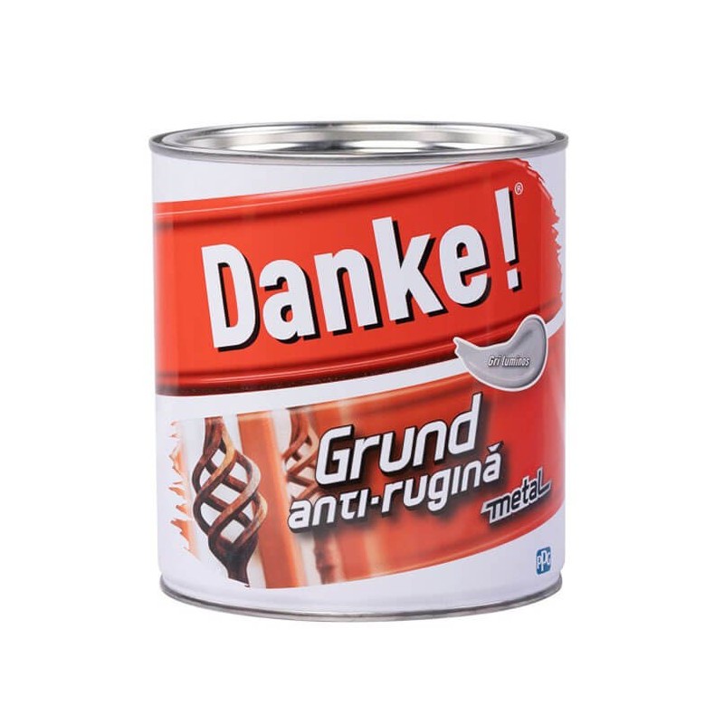 Grund pentru metal Danke, interior / exterior, gri, 2.5 L
