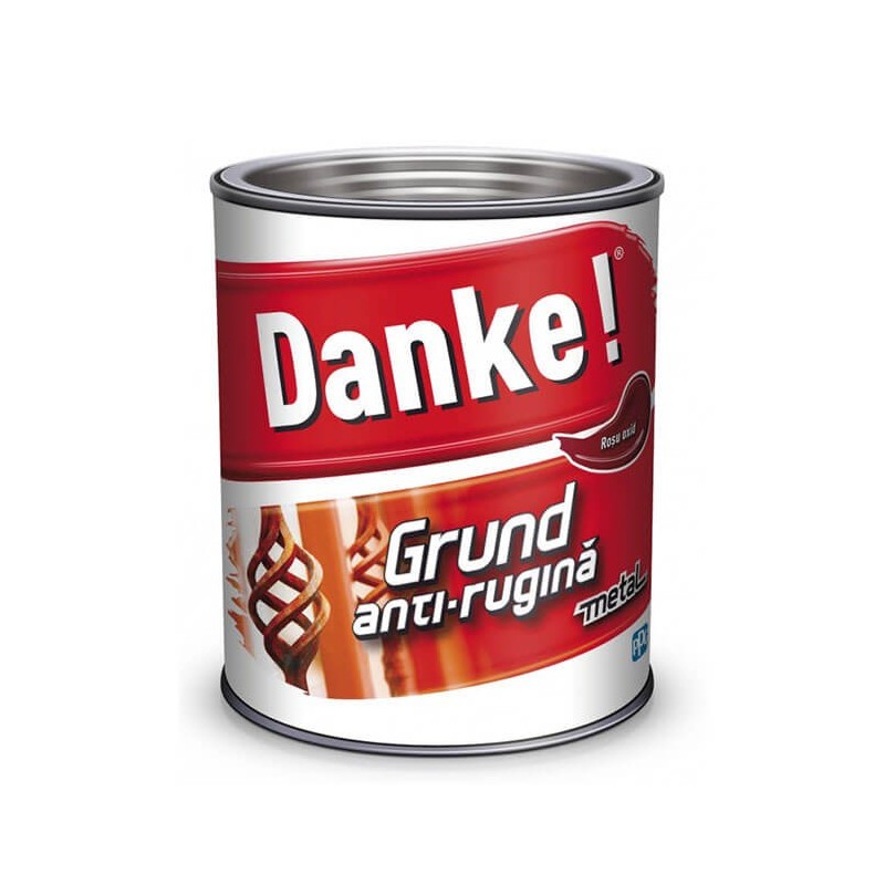 Grund pentru metal Danke, interior / exterior, rosu oxid, 0.75 L