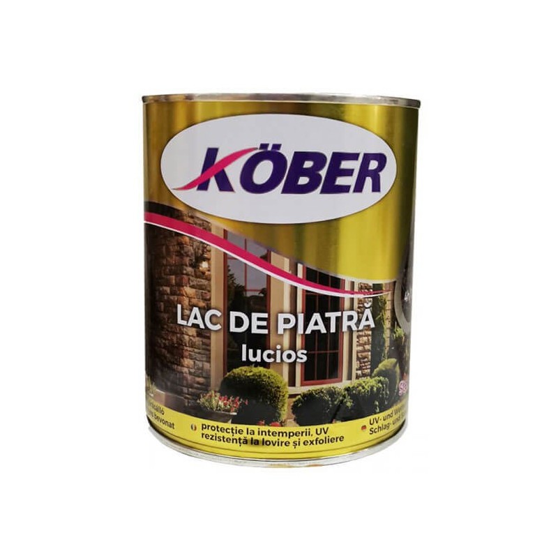 Lac pentru piatra Kober Ideal, interior si exterior, transparent, 5 L