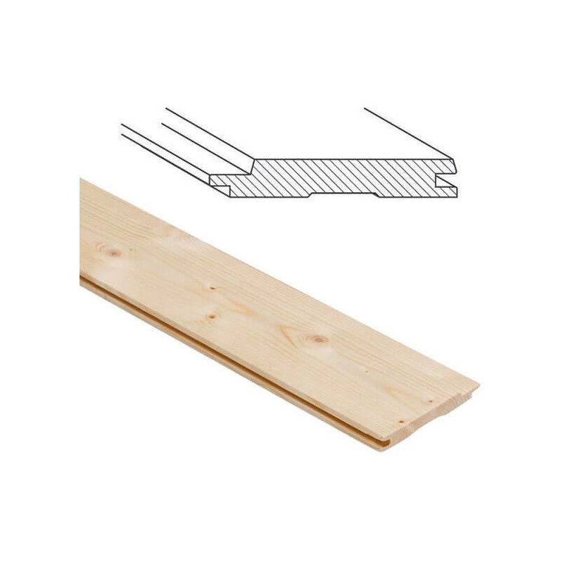 Lambriu molid trapez AB 12,5mm, foliat,  2,88mp / pachet