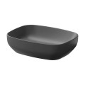 Lavoar rectangular pentru blat, Larga, antracit mat, 50 cm x 38 cm, Cesarom