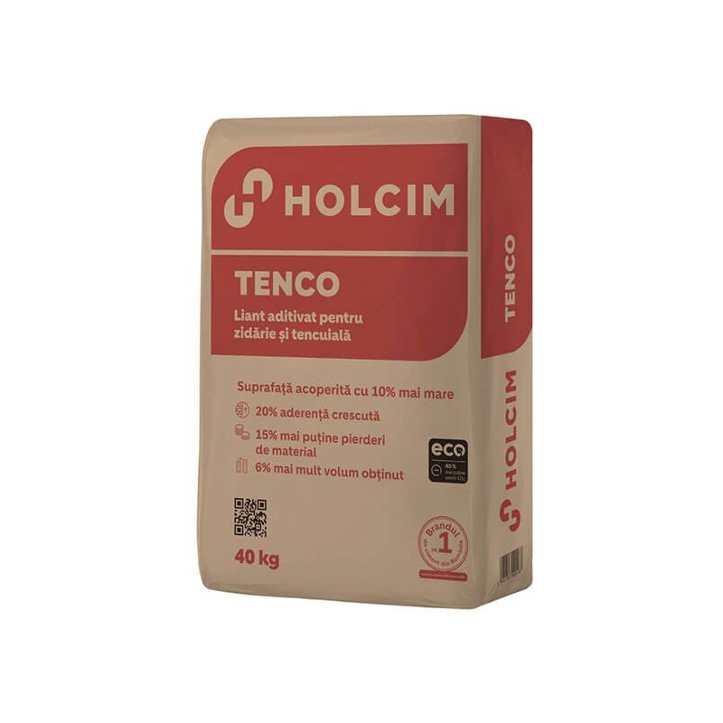 Liant aditivat Holcim Tenco, pentru zidarie si tencuiala, 40 kg