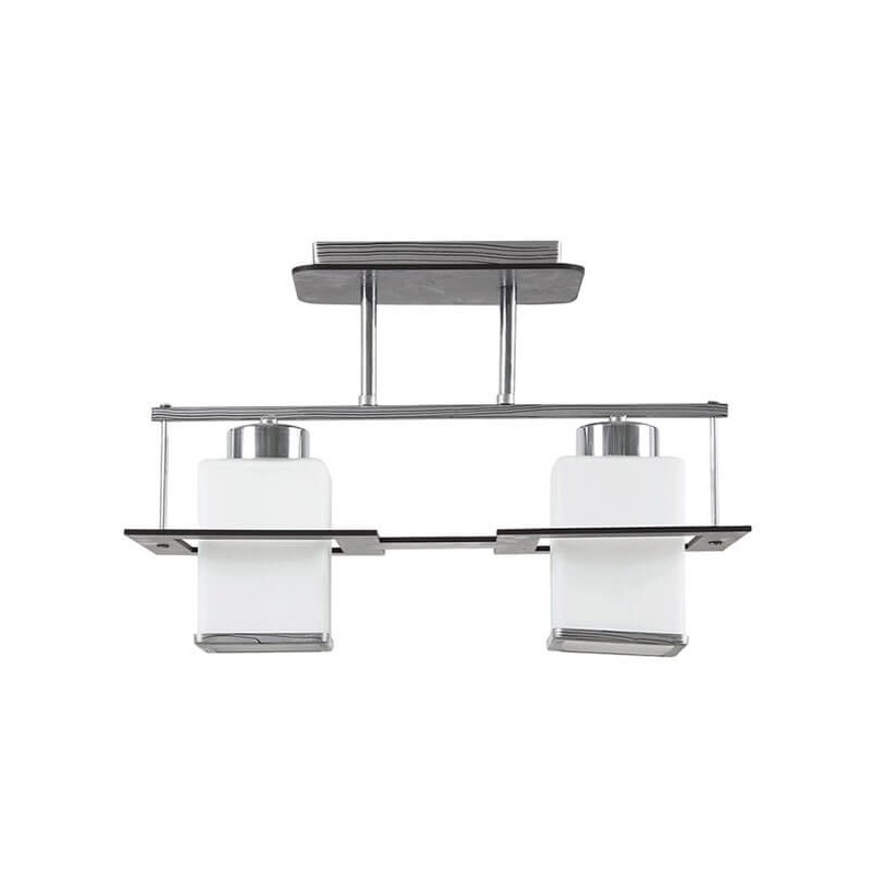 Lustra Kyoto, crom + negru + alb, 2 x E27, 60W