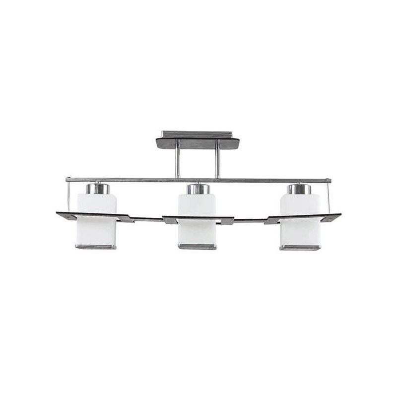 Lustra Kyoto, crom + negru + alb, 3 x E27, 60W