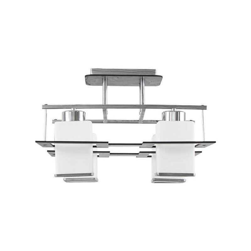 Lustra Kyoto, crom + negru + alb, 4 x E27, 60W