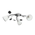 Lustra Oasis, crom + negru + alb, 3 x E27, 60W