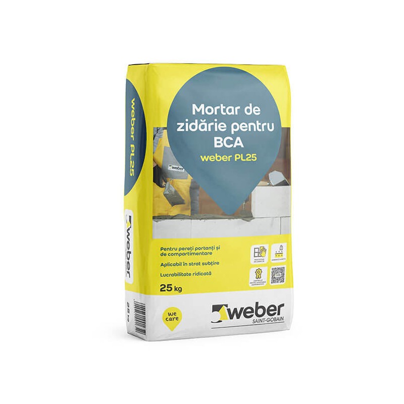 Mortar de zidărie pentru BCA Weber PL25 sac 25 kg
