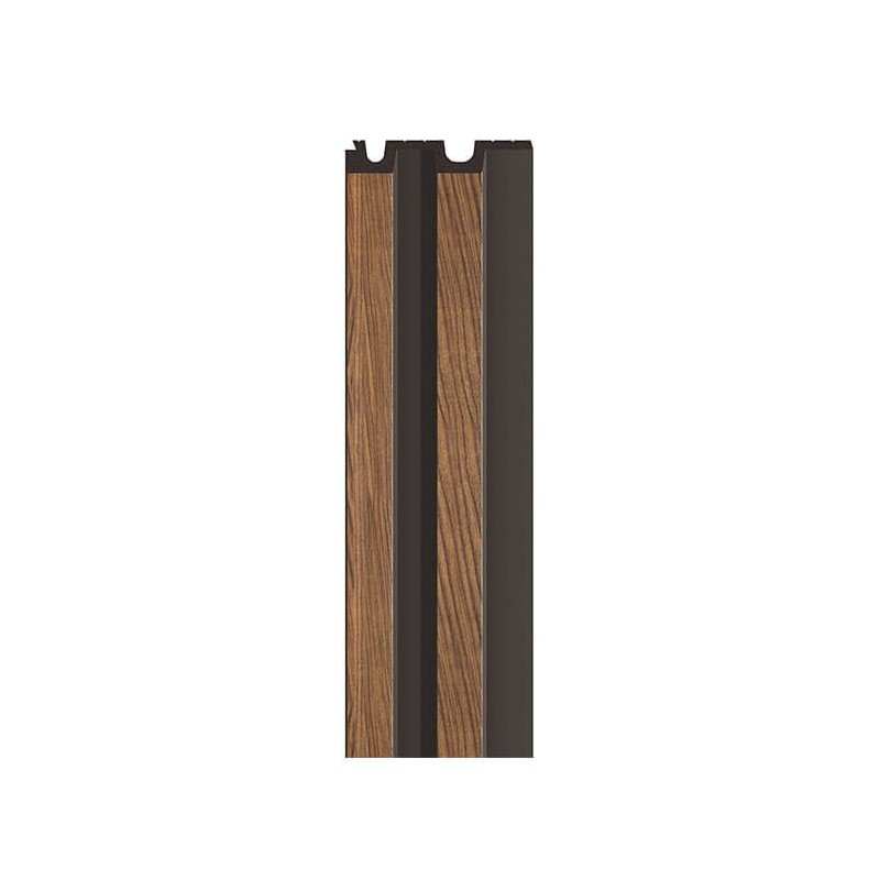 Panou riflaj Linero L-line, mocca, 265 cm x 12.2 cm x 2.1 cm