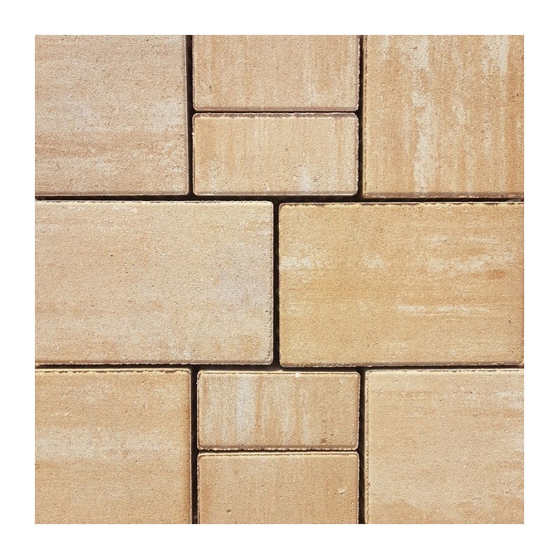 Pavaj Rettango Semmelrock bej nuantat 6cm