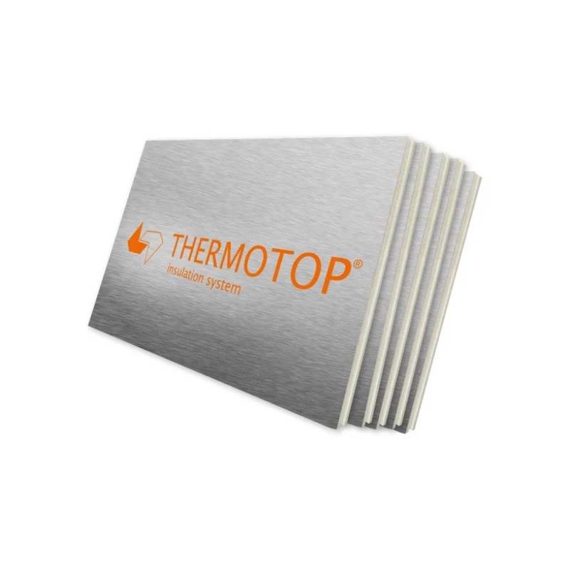 Placa termoizolanta PIR Thermotop cu bariera de vapori si aluminiu AL-BV 1200 x 2400 mm, 50 mm