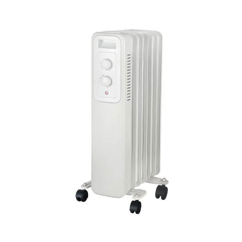 Radiator cu ulei 7 elementi, alb, 1500 W, Entac