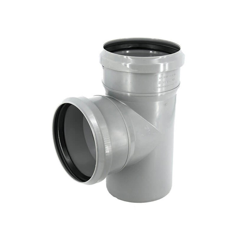 Ramificatie Valrom, PP, gri, 110 x 110 mm, 90 grade