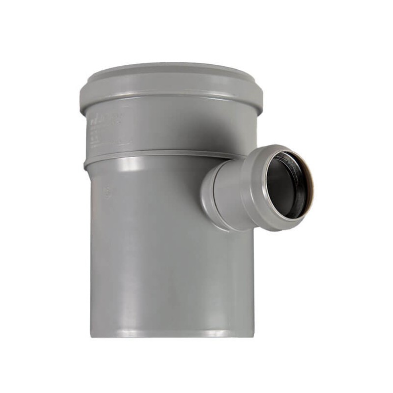 Ramificatie Valrom, PP, gri, 110 x 40 mm, 90 grade