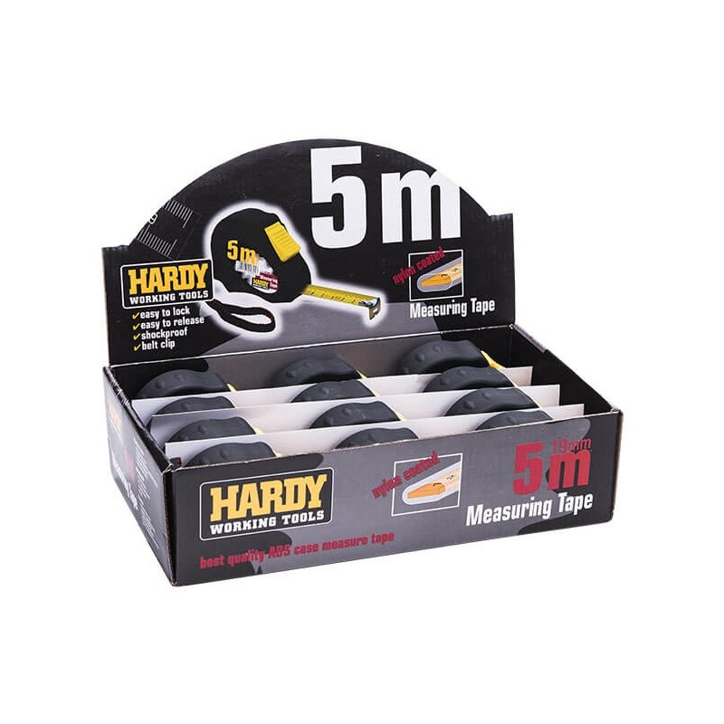 Ruleta profesionala, 5 m x 19 mm, 441905 / 441906, Hardex